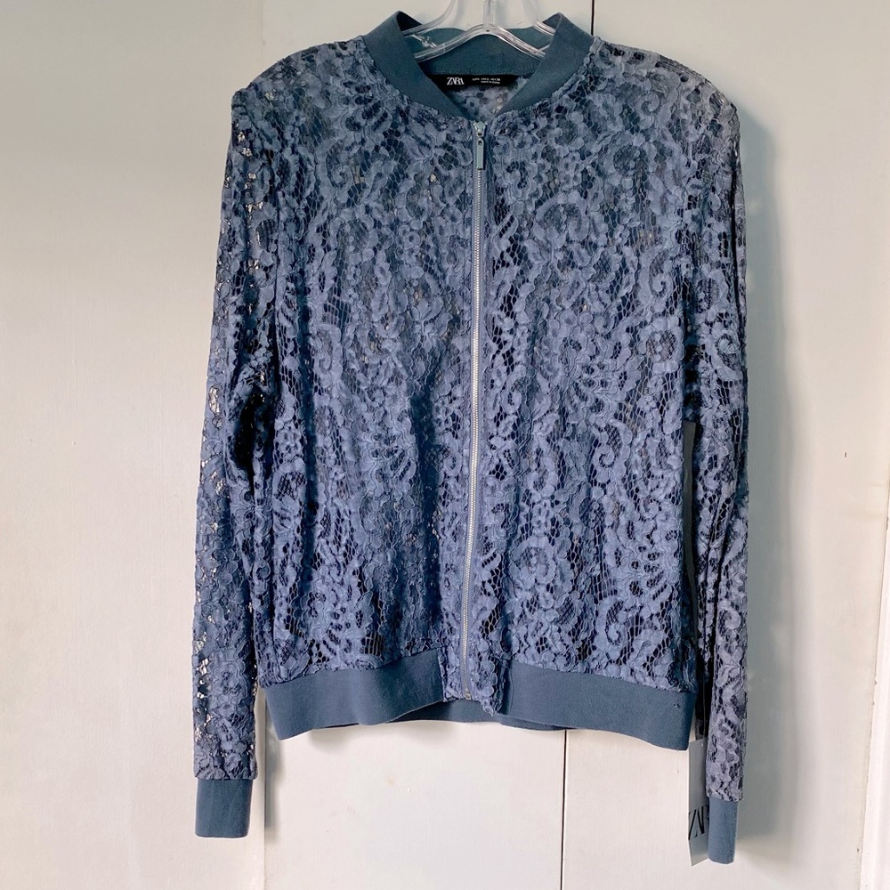 Zara lace bomber jacket